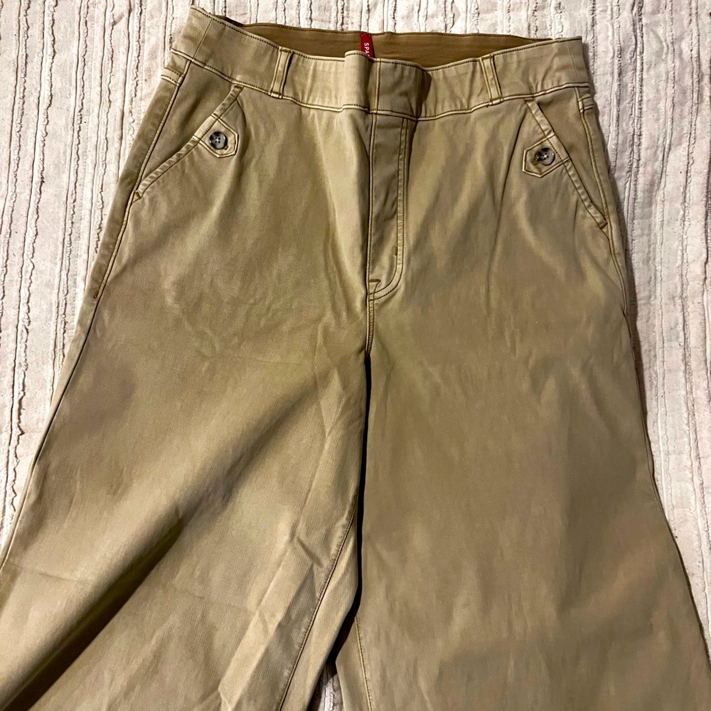 SPANX Stretch Twill Cropped Wide Leg Pant